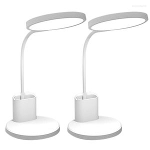 Table Lamps AT14 LED Desk Lamp For Study Control Folding 360 Degree Flexible Hose Eye-Caring Bedroom Dorm