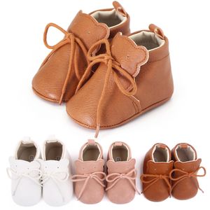 Tênis sapatos de menina para criança 0 18m Baby Fashion Casual PU Leather for Cotton Soft Sole Cribs 230106