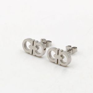 Fashion Letters Stud Earrings for Women Stainless Steel OL Korean Designer Ear Rings Earings Earring Jewelry Gift Advanced level