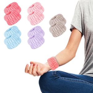 Handledsstöd 10 datorer tvättband svettband med flanell material hudvård armband lämplig för tvätt ansiktsmakeup hushållsarbete yoga