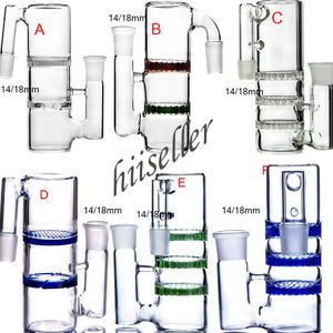 Raccoglitore di cenere in vetro da 14 mm Accessorio per fumatori Raccoglitore di fumo Raccoglitore di cenere da 18 mm per bong dab rigs