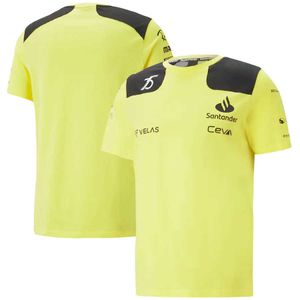 2023 F1 Team Formula One t Shirt Men's New Racing Yellow Short Sleeve Men Women Sports Top 75th Anniversary Quest