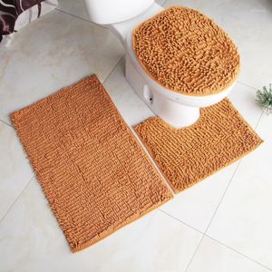 Tapetes 3pcs capa de assento no banheiro tapete casa el luxuoso anti-deslizamento Acessórios para almofadas de absorção de água