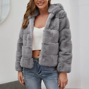 Women's Hoodies & Sweatshirts Women Plus Size Hooded Faux-fur Gilet Long Sleeve Hoodie Waistcoat Body Warmer Furry Faux Jacket Coat Tops