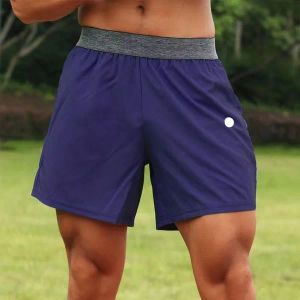 23SS Men Yoga Sport Lululemens Shorts Outdoor Fitness Quick Dry Short Solid Color Casual Running Mens Casual Elastic Quarter Pant Lulu