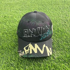 Baseball Cap for Men Black Graffiti Caps Adjustable Hip-hop Sunhats