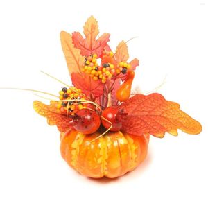 Decorative Flowers Mini Artificial Pumpkin Halloween Decoration For Home Autumn Harvest Thanksgiving Ornament Props