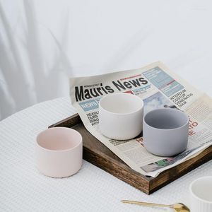 Storage Bottles Nordic Ceramic Candle Cup Minimalist Creative Solid Color Jar Ornaments Christmas Home Decoration