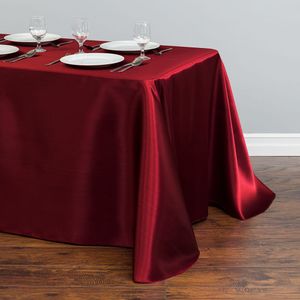 Table Cloth Rectangular Satin cloth Overlay Cover Square Party holiday dinner wedding banquet decoration 230105