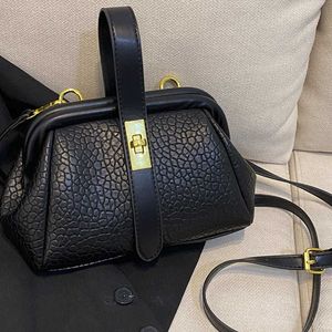 2023 Winter New Shell Mobile Bag Women's Fashion Leisure Litchi Texture One Shoulder Crossbody