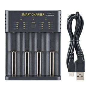 SMART 18650 Carregador de bateria 2 4 Íons de lítio AA Ni-MH 1.2V Dua Batteriesl High Corrente 2A Charging M02 M04