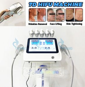 Máquina de elevación de HIFU 7d anti -envejecimiento de la piel Terminando el cuello Rije de arrugas Tratamiento de la barbilla