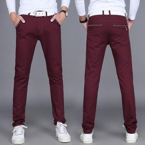 Men's Pants Spring Summer Classic Elastic Casual Mens Business Dress Slim Fit Jogger Stretch Long Trousers MaleMen's