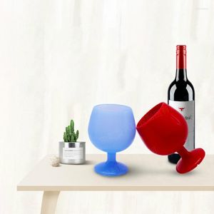 Cups Saucers Foldable Silicone Wine Goblet Unbreakable Cocktail Cup Outdoor Beer BBQ Champagne Whiskey Bottle Portable Travel Teacups Mugs