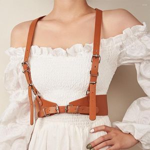 Belts Women's Harness Leather Suspenders Fashion For Women Sexy Girls Corset Shirt Dress Vest Body