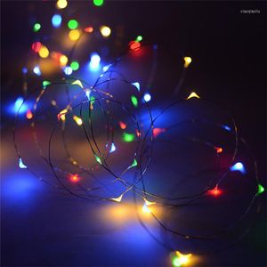 Interiördekorationer 2 m koppartråd led stränglampor Vattentät fairy Christmas Tree Wedding Party House Car Diy Sky Stars Shade Decoration