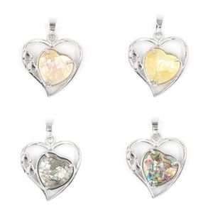 YOWOST Natural Shell Love Heart Pendant Healing for Women Daughter Jewelry Accessori BH025