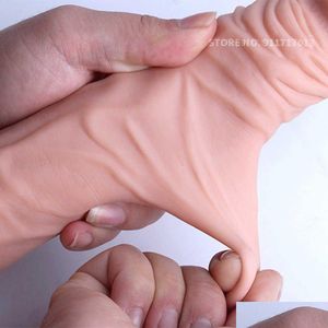 Massager całego ciała Masr płynny sile penis przedłużacz rękaw wielokrotnego użytku opóźnienie Ejacation Dick męski dildo przedłużenie kutasa powiększające s dhp7f
