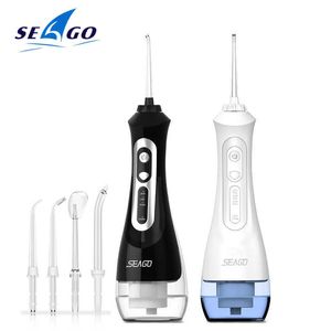 Oral Irrigators Other Hygiene SEAGO Portable Irrigator Water Thread for Teeth Rechargeable Dental Flosser Cordless Cleaner Pick 5 Tips 221215