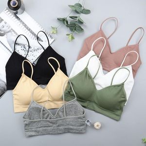 Running Jerseys Bra Elastic Bralette Summer Korean Wild Tube Top Sports 2023 Joga Vest Black Sport Trening