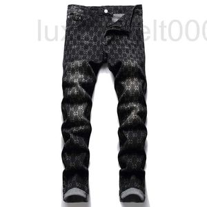 Projektant dżinsów męskich czarne szczupłe pantalony pour hommes 2022 Autumn Microelastyczne modne spodnie dżinsowe Vaqueros de los hombres t7z2
