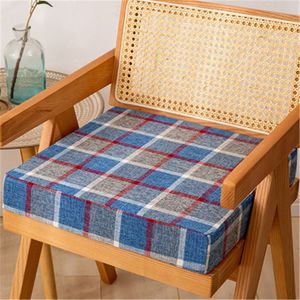 Cushion Decorative Pillow Fashion Linen High Density Foam Solid Wood Sofa Floor Thickened Chair 230105