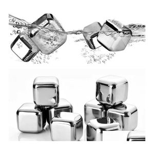 Ice Buckets And Coolers Bar Accessories Wine Chiller Food Grade 304 Stainless Steel Whiskey Stones Cube Metal Cooler Drink Vt0352 Dr Dhvnm