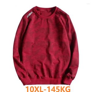 Moletons masculinos masculino moletons de mola esportes com capuz de tamanho grande de tamanho casual camuflagem hipster tops mais 8xl 9xl 10xl 56 58 60