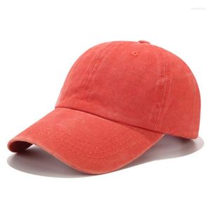 Top kapaklar yüksek kaliteli erkekler yıkanmış pamuk beyzbol şapkası kadınlar vintage snapback şapka ayarlanabilir kamyoncu açık siyah baba kemik