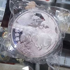 2023year Crafts 1000g chinese silver coin silver zodiac Rabbit art