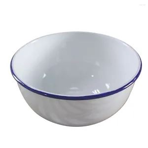 Bowls Multipurpose Enamel Basin Asian Serving Dish Pan Round Enameled Bowl