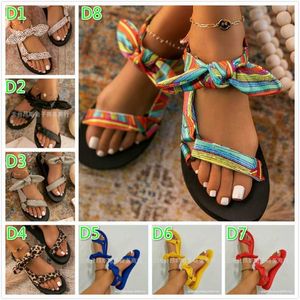 2021 Summer Women Sandals Beach Slides Gladiator Plus Size Plat Platform Slippers Beachwear Bohemia Candy Color Solid bekväm