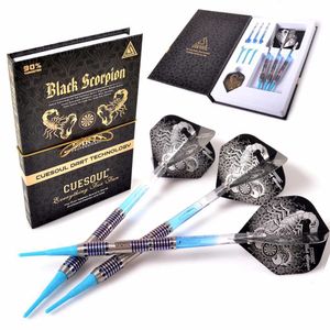 DARTS CUESOUL Black Scorpion 90% beczka wolframowa miękka końcówka DART Set-18G lufa z tytanem powleczonym 0106