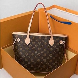 حقيبة مصمم Luxurys 2 قطعة مجموعة حقائب نسائية حقيبة يد الكتف Naverfull Louiseity Fashion viutonity Composite Lvs Lady Clutch Tote Bag Female Coin Wallet Wallet