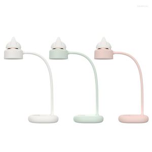 Bordslampor LED-skrivbordslampa 360 ° Flexibel slang ögonhakande LAMP1200mAh med USB-laddningsport för sovrumskontorets sovsalavläsning