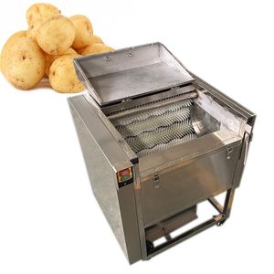 Commercial Root Vegetable Fruit Ginger Potato Roller Peeler Washing Peeling Cleaning Machine