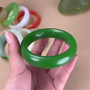 Bangle Nine Colors Glass Jade Armband Charm smycken Fashion Accessories Hand-Carved Lucky Amulet Gifts for Women Partihandel