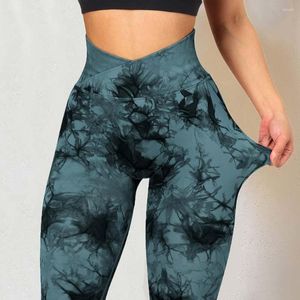 Active Pants Gym Leggings Women Seamless Yoga Scrunch Booty Pantalones Crossover Workout Legging Sports Tights Fitness