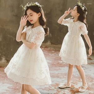 Girl Dresses Summer Toddler Teenager Vestidos Lace Dress Short Sleeve Kids For Girls Princess Party Wedding Children Clothes