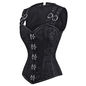 Bustiers Corsets Corset feminino Sexy estilo gótico steampunk Roupas Overbust Blouse Blouse Bustier Slimming Body Black e Red Xs-2xlbustier