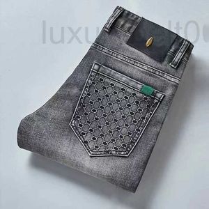 Jeans da uomo firmati Designer Moda di lusso Slim Elastic Bee Pantaloni da lavoro di marca Pantaloni Stile classico Pantaloni da uomo in denim per il tempo libero Grandi cantieri GTPM