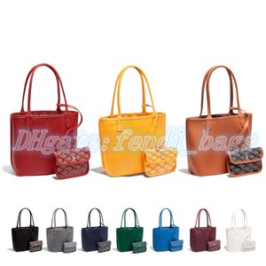 Moda ANJOU Mini Shopping tote Borse Donna Mens Designer borse da città Set da 2 pezzi con portamonete Pochette di lusso Borsa a tracolla in pelle Borse da lavoro per madre a tracolla