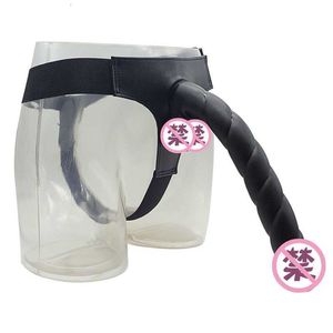 Sex Toy Dildos Alternative wearing leather pants fake penis female masturbation device same-sex products modi bullwhip F23