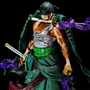 Action Toy Figures One Piece Anime Figure 35cm Gk Bath Blood Roronoa Zoro PVC Action Figure Collection Exquisite Model Birthday Gifts Figurine T230105