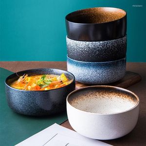 Miski 900 ml Japonia Zdrowe ceramiczne zastawa stołowa poetycka miska makaronowa 6-calowa rodzinna restauracja sałatka Ramen zupa ryż małe naczynia garnka