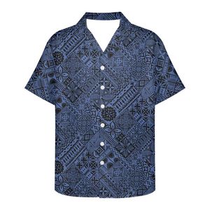 Men's Casual Shirts Cumagical Arrival Hawaiian Style Custom Polynesian Beach Short Sleeve Button Down Summer Party Floral Printed Shirt
