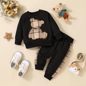 Clothing Sets Hibobi 2pcs born Baby Boy Clothes Cute Bear Long Sleeve Top Pants Infant Sweatshirt Cotton Kids Outfit Set for Autumn 230106