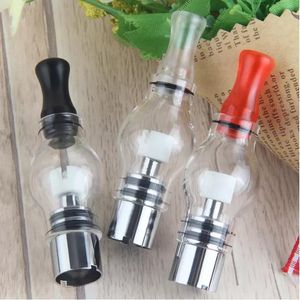 3PCS Glass Globe Wax Atomizer Single Cotton Coils Dry Herb Vaporizer Pen Bulb Style Dome Tank For Ego T Evod UGO V UGO V2 Battery