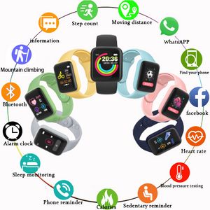 D20S Macaron Smart Watch Heart Monitor fitness tracker vattentät sport smartur för mäns kvinnors klockor