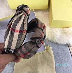 Headbands Designer fashion plaid headbands women hair sticks girl headband